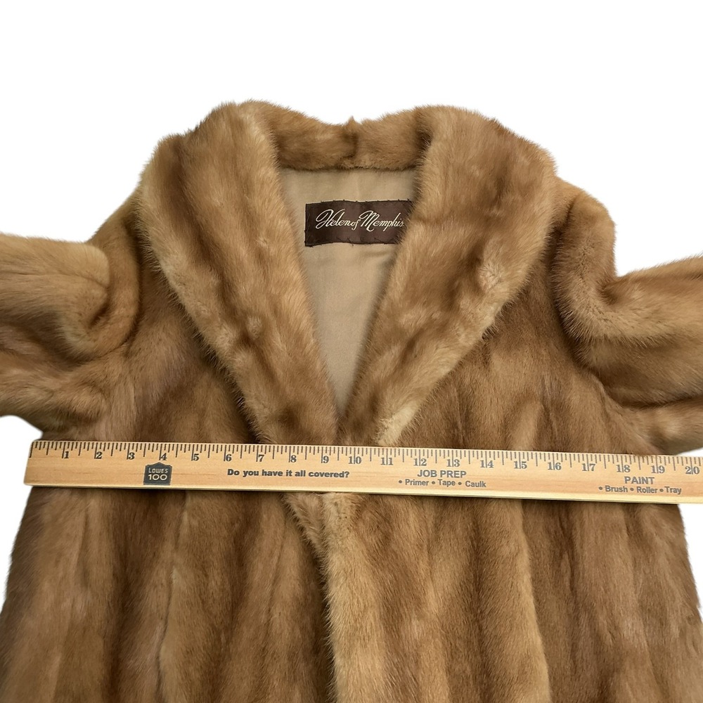 VTG Helen of Memphis Real Mink Fur Cape Jacket Stole Shawl Pastel Golden Brown S - Picture 13 of 16